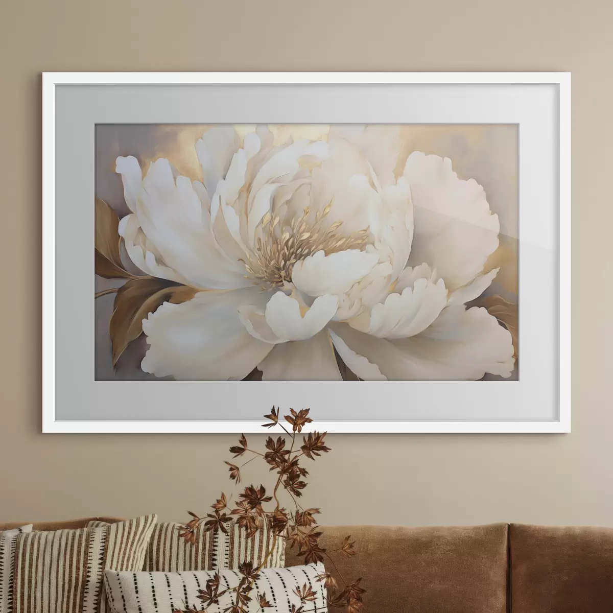 Plakat Duża piwonia f44705