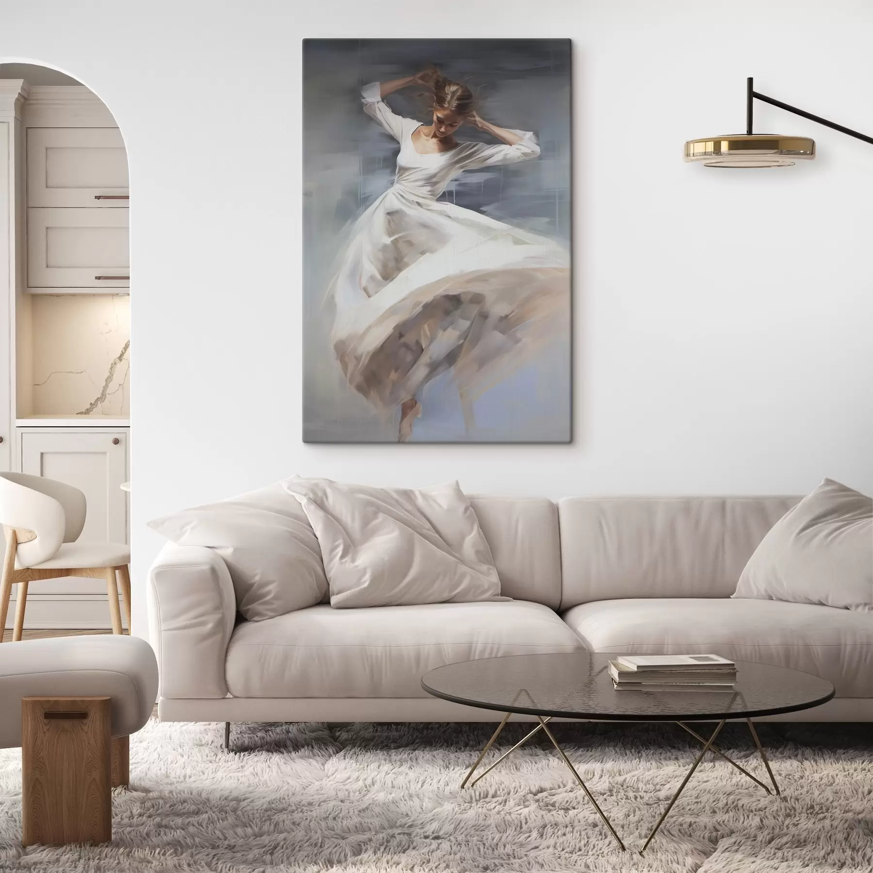 Obraz Tancerka w delikatnych odcieniach s44751