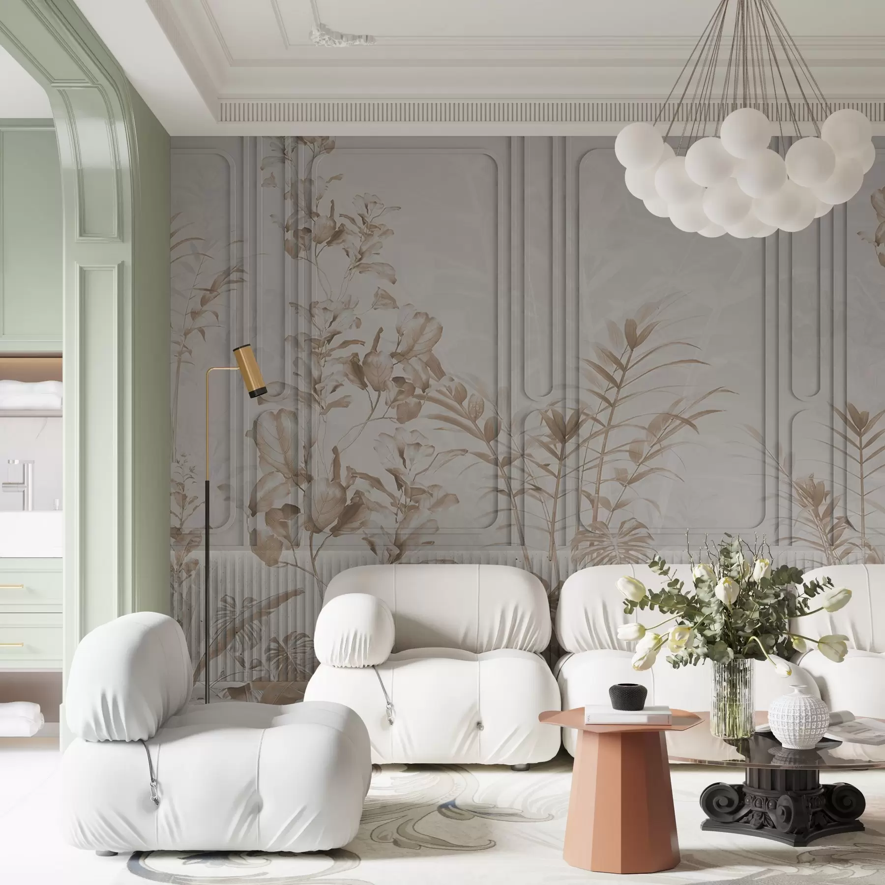 Fototapeta Rośliny na panelach w04133