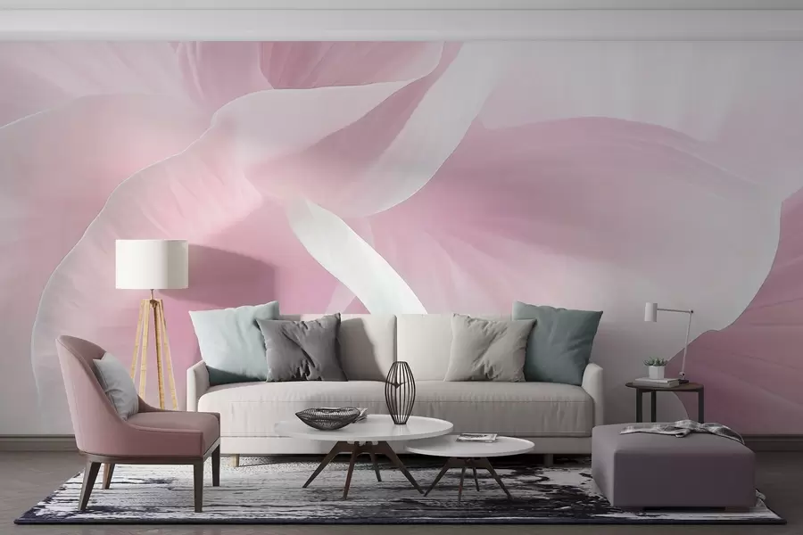 Fototapeta Abstrakcyjny teksturowany kwiat z delikatnymi płatkami, miękkie oświetlenie, elegancka kompozycja, minimalistyczna estetyka w09211v1