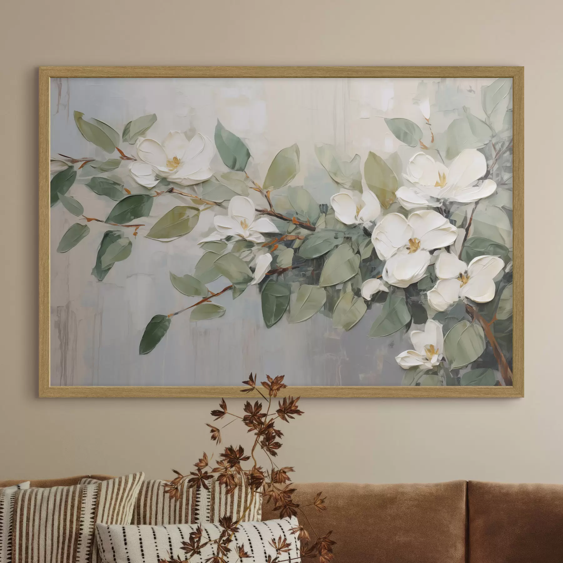 Fototapeta Magnolia w łagodnej zieleni f44853