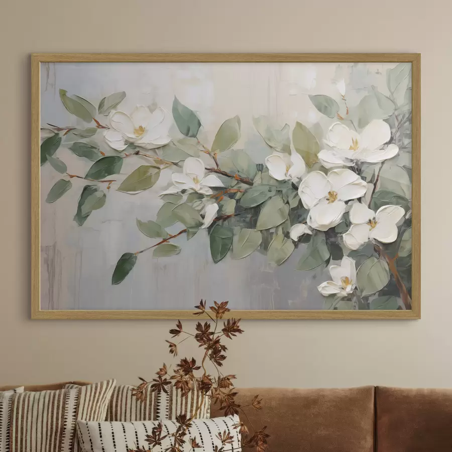 Fototapeta Magnolia w łagodnej zieleni f44853