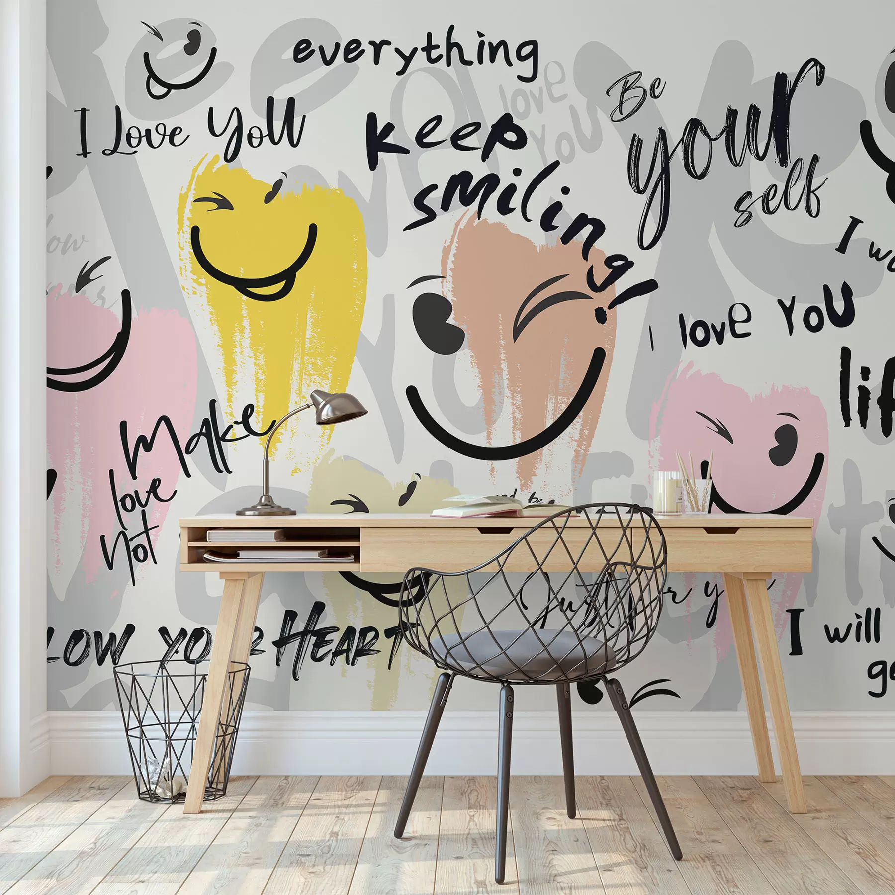 Fototapeta Emotikony i napisy w04174