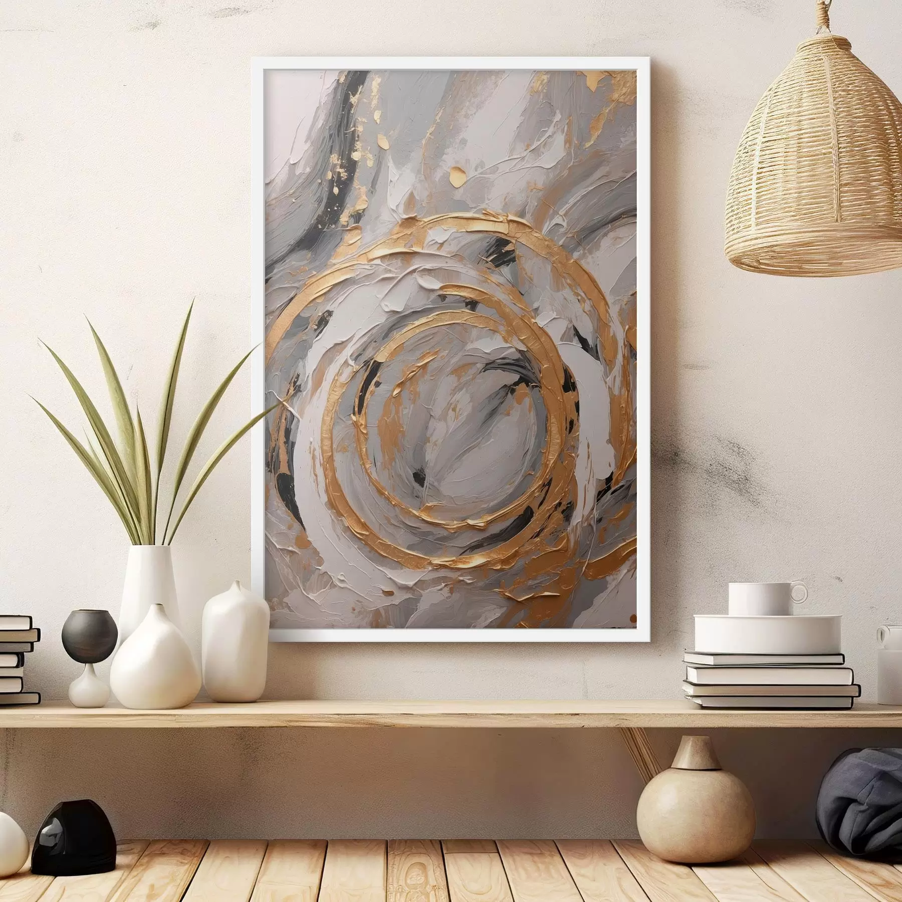 Fototapeta Abstrakcyjna tekstura z okręgami i pastelami f44876