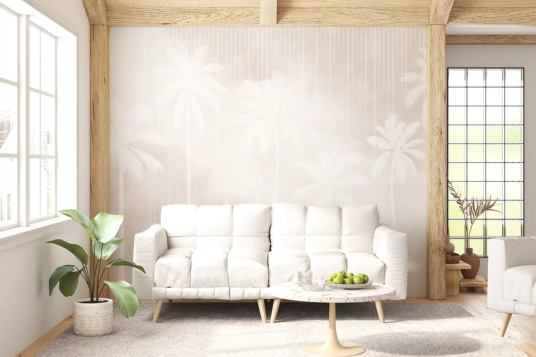 Fototapeta Mgła z palmami w04180v2