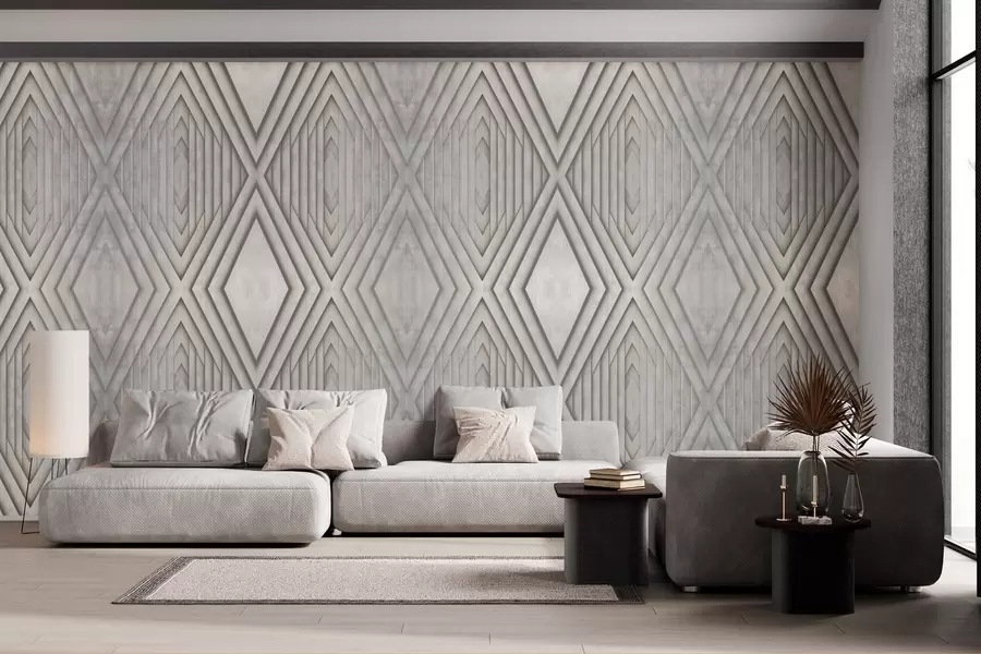 Fototapeta imitacja drewnianych paneli w beżowych kolorach w04168