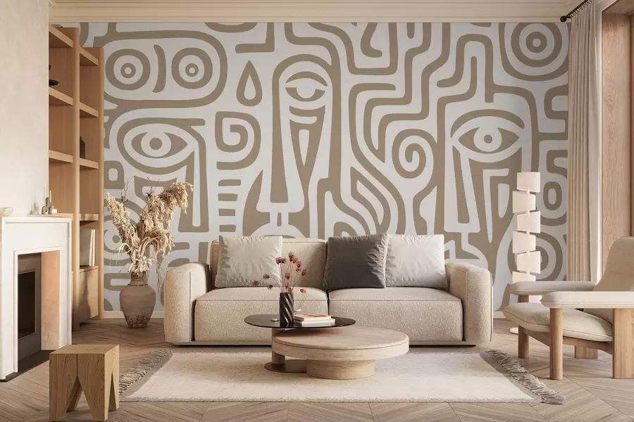 Fototapeta Stylizowane szczegóły twarzy w04186v2