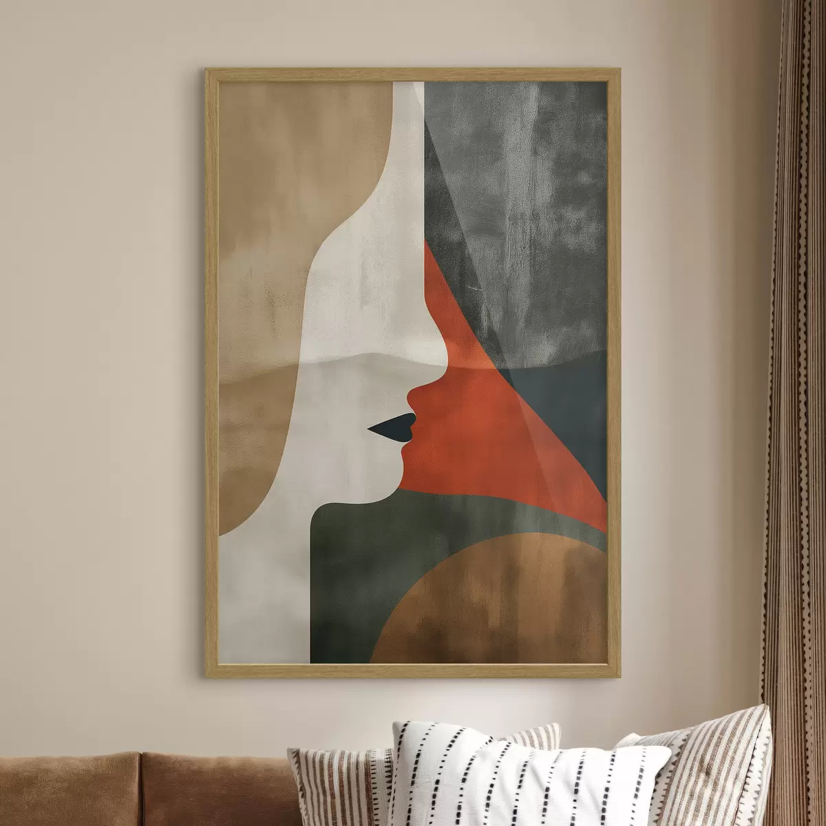 Plakat Twarz i abstrakcja f44969