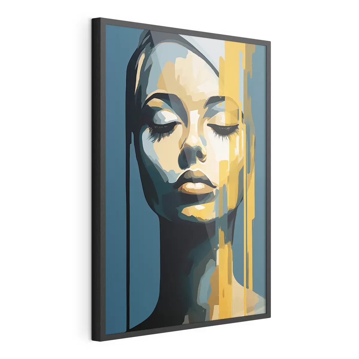 Plakat Portret kobiety z zamkniętymi oczami f45007