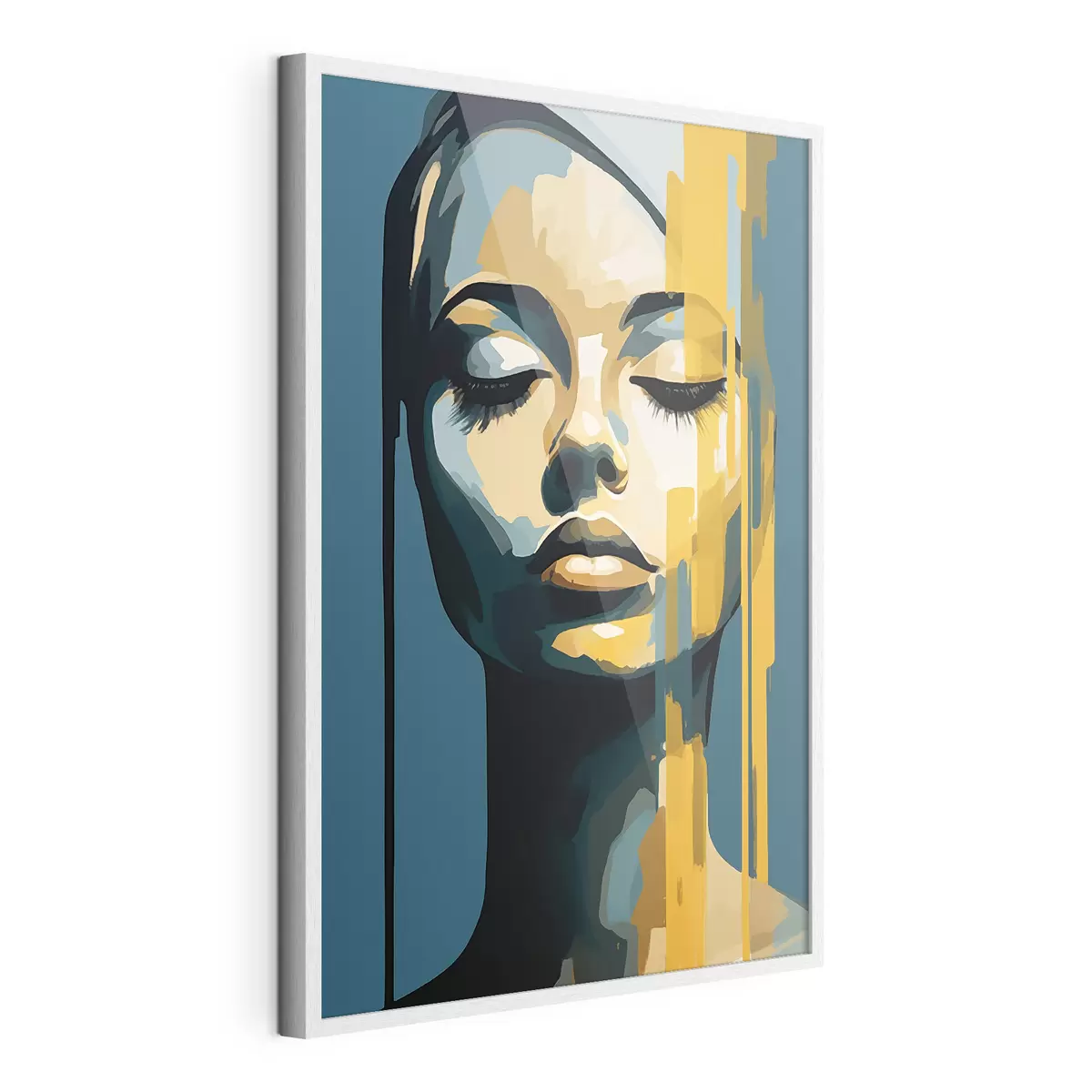 Plakat Portret kobiety z zamkniętymi oczami f45007