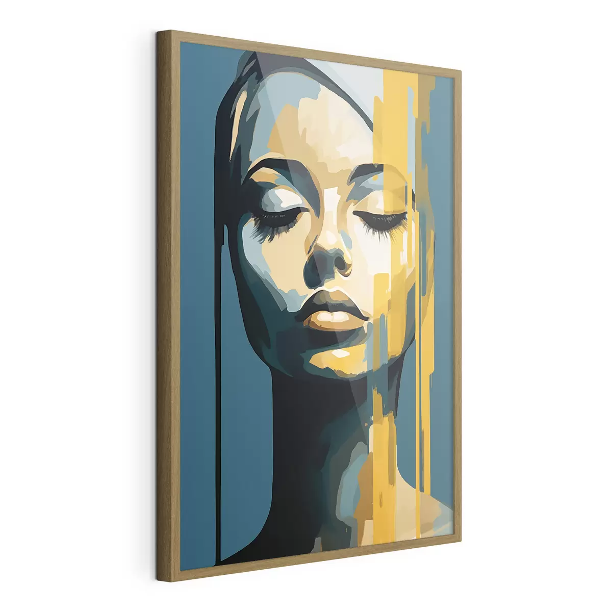 Plakat Portret kobiety z zamkniętymi oczami f45007