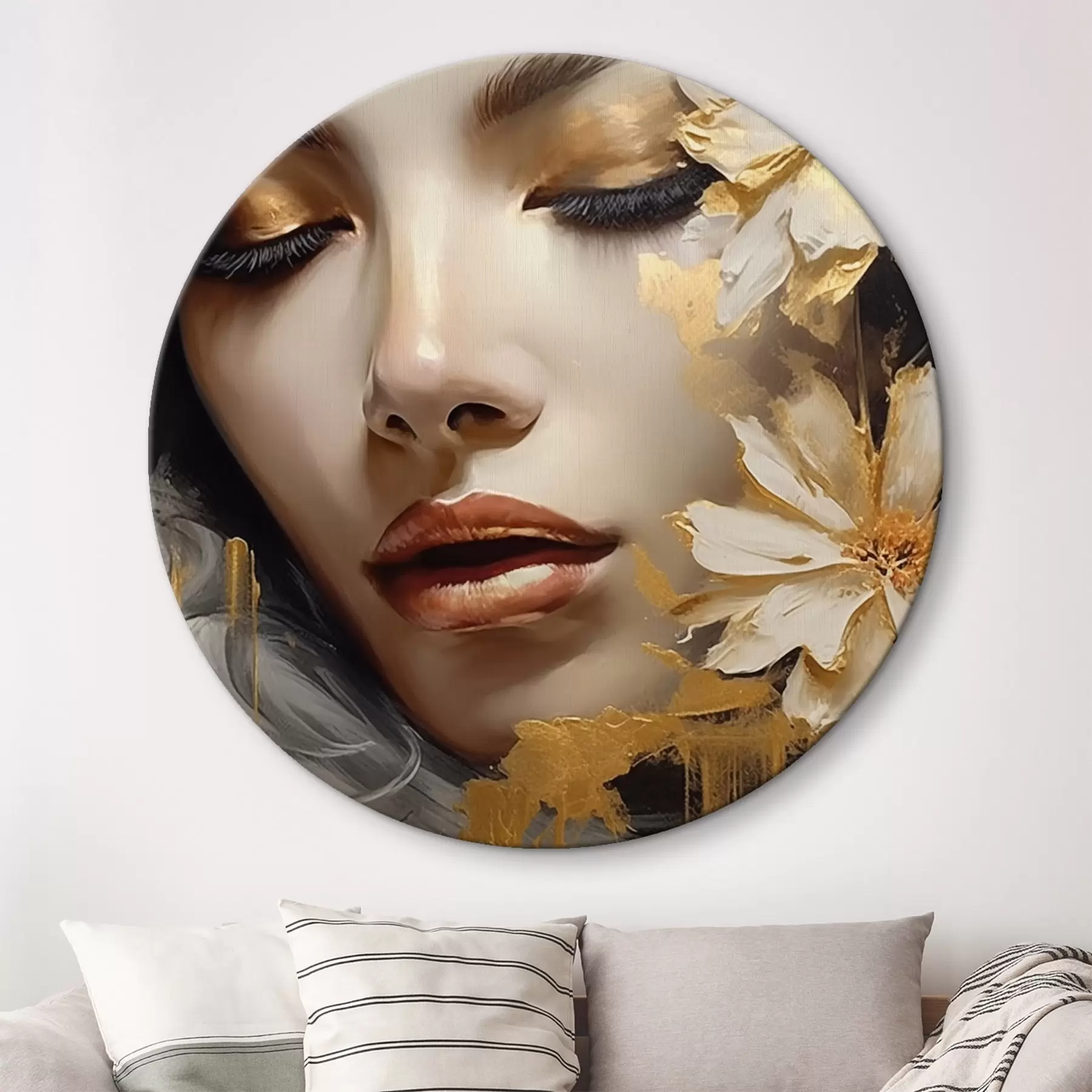 Obraz Portret kobiety z kwiatami r45002