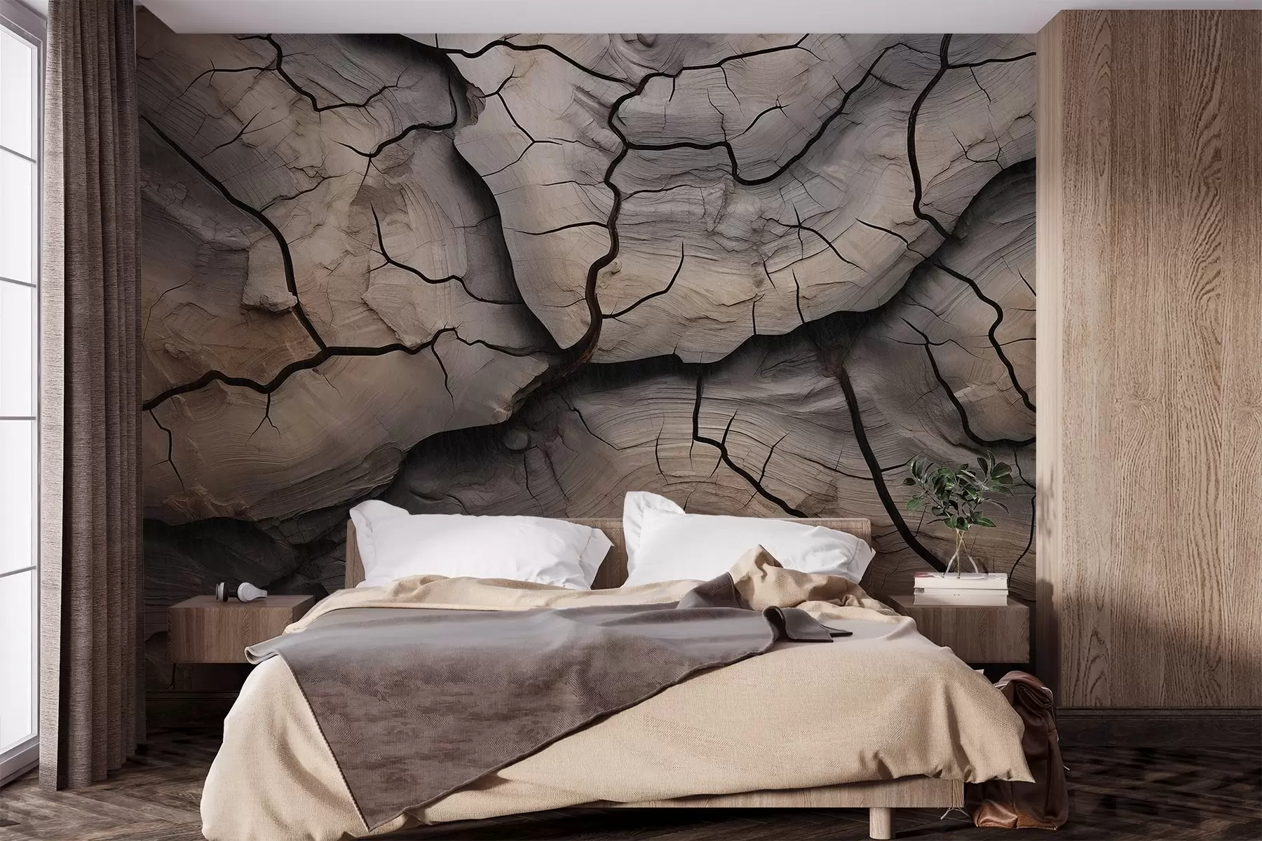 Fototapeta drewno, pęknięcia, światło, tekstura, kora, naturalny w04238