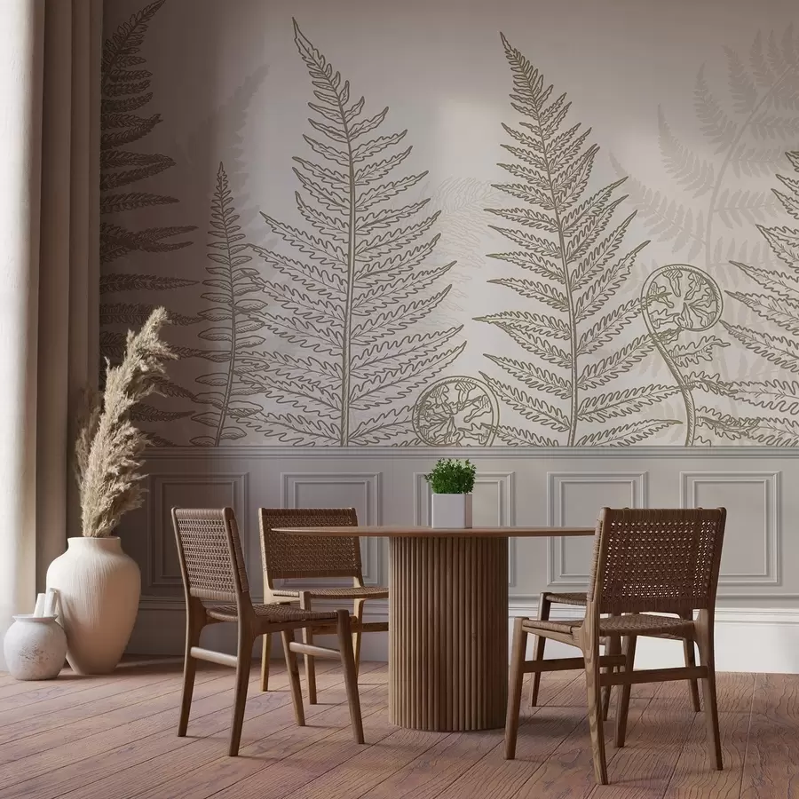 Fototapeta liście, rośliny, paproć, światło, botaniczny, grafika w04239v2
