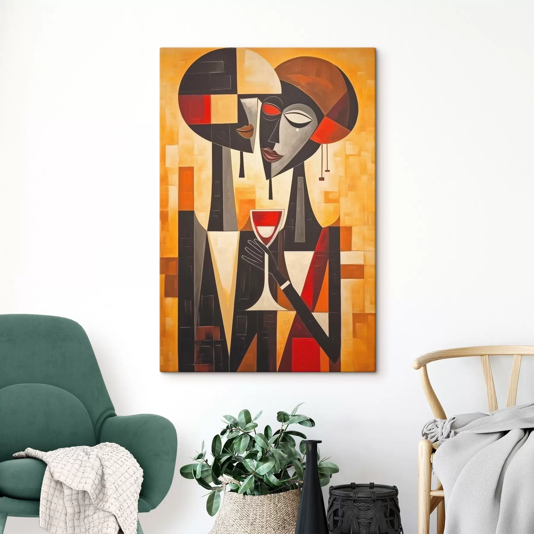 Obraz Dwa z kubistycznym szkłem s45085