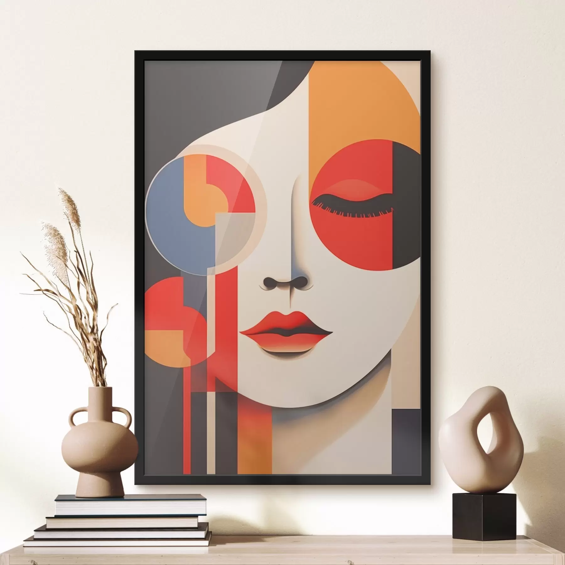 Fototapeta Abstrakcyjna twarz w geometrycznych kształtach f45086
