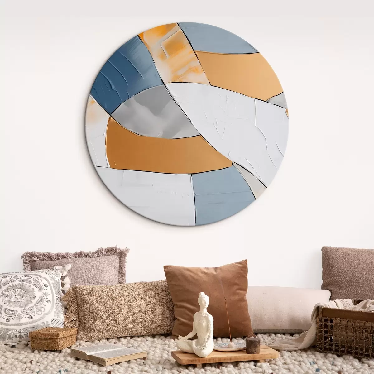 Okrągłe obrazy Nowoczesna abstrakcja geometryczna r45118