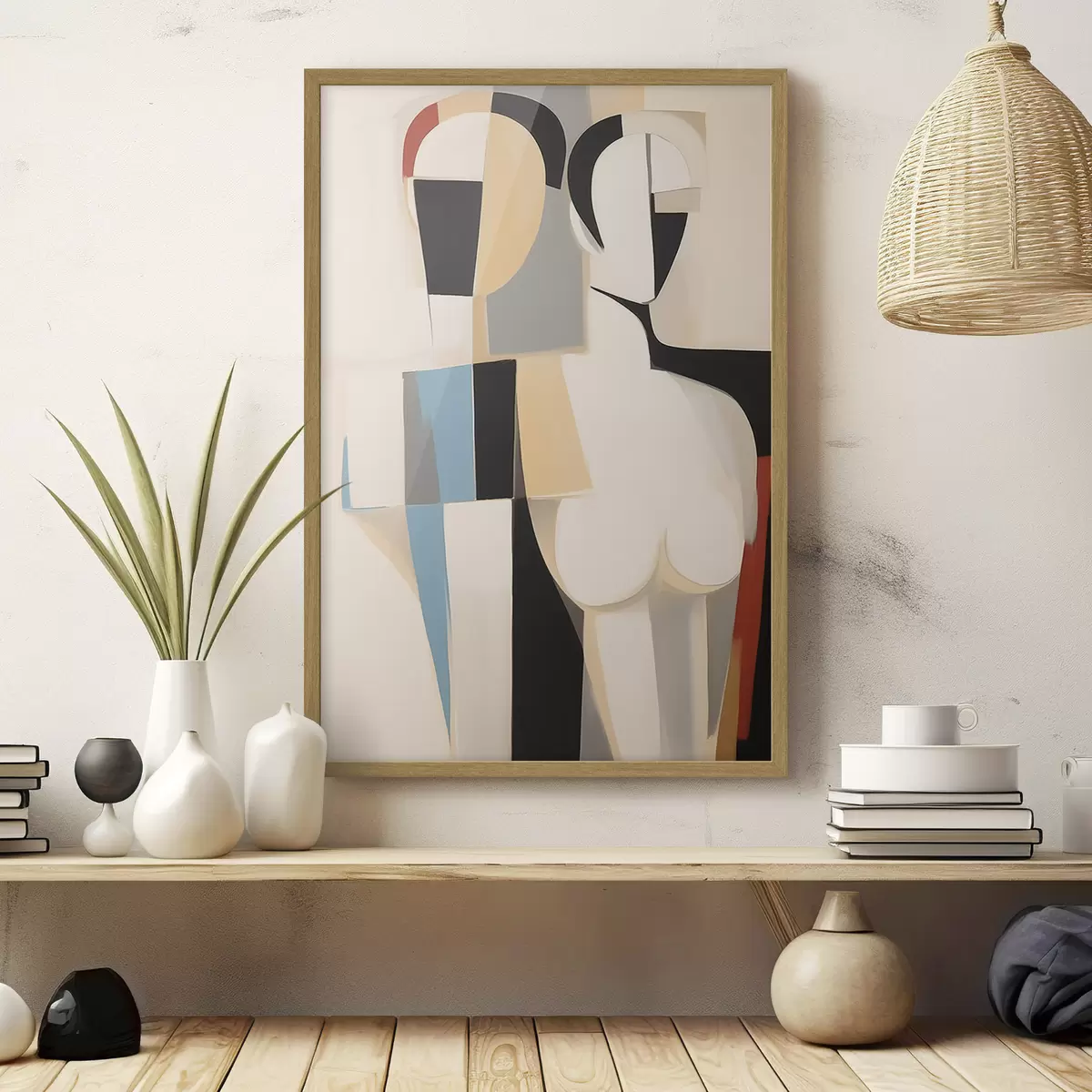 Plakat Abstrakcyjny portret pary f45123