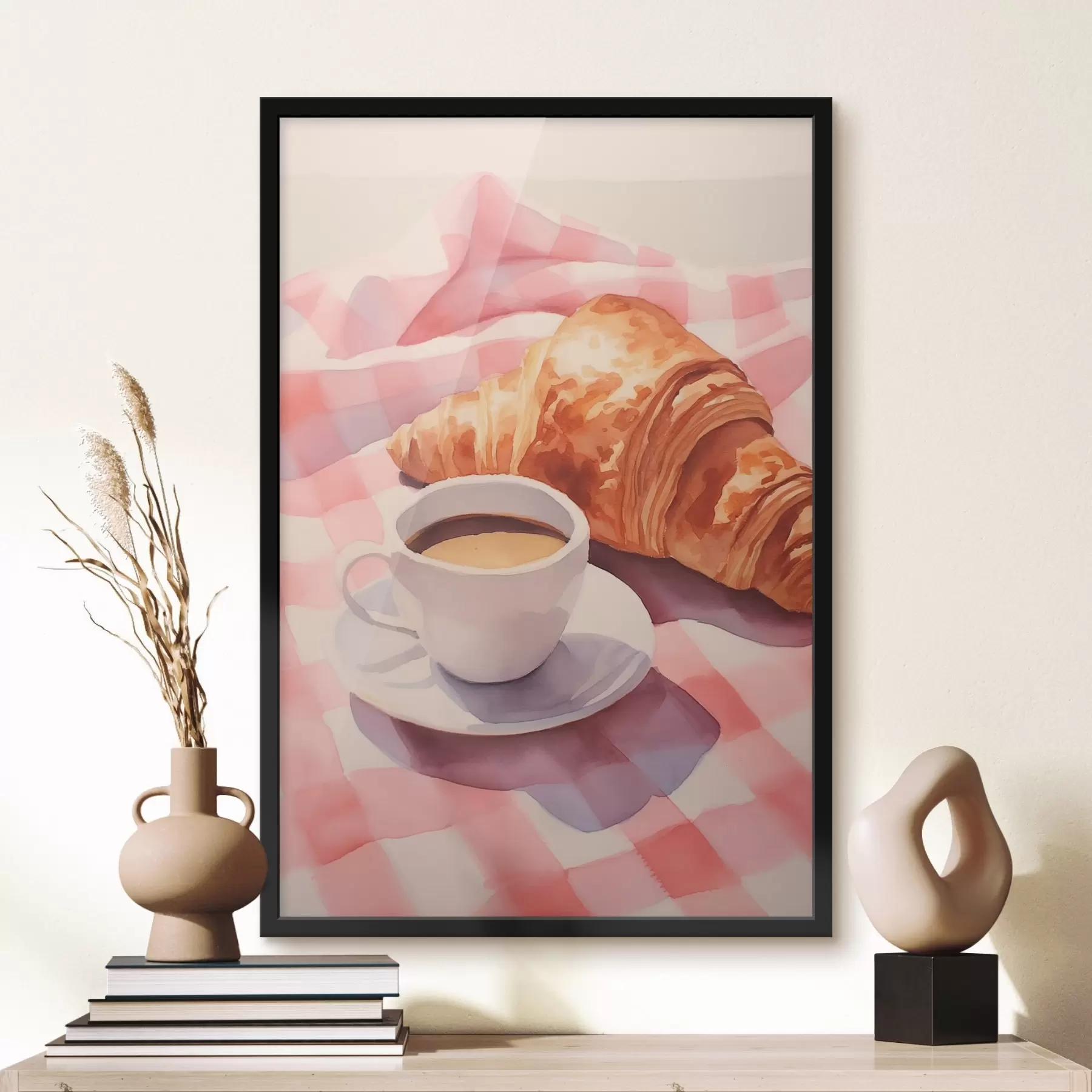 Fototapeta Kawa z rogalikiem f45143