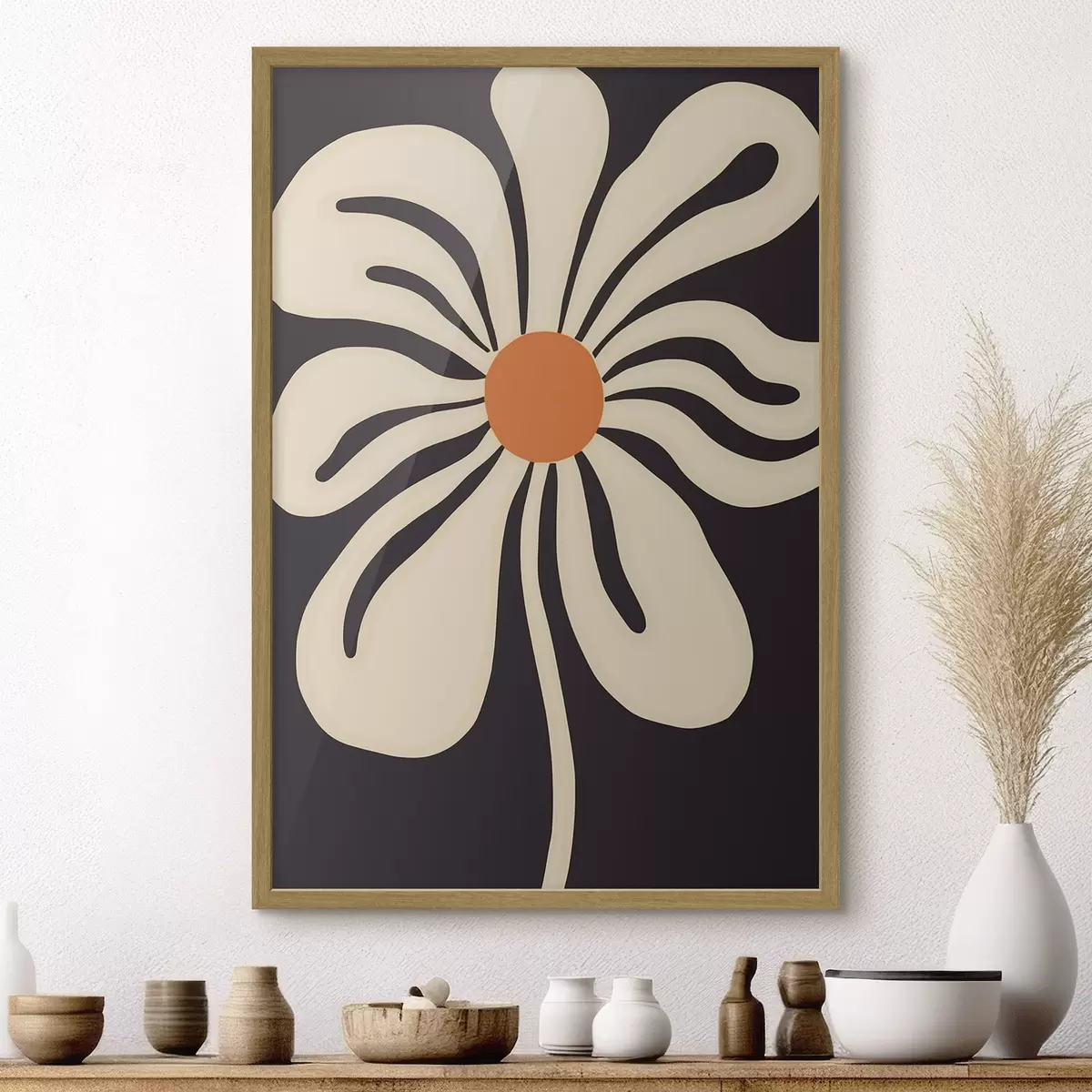 Plakat Stylizowany kwiat f45150