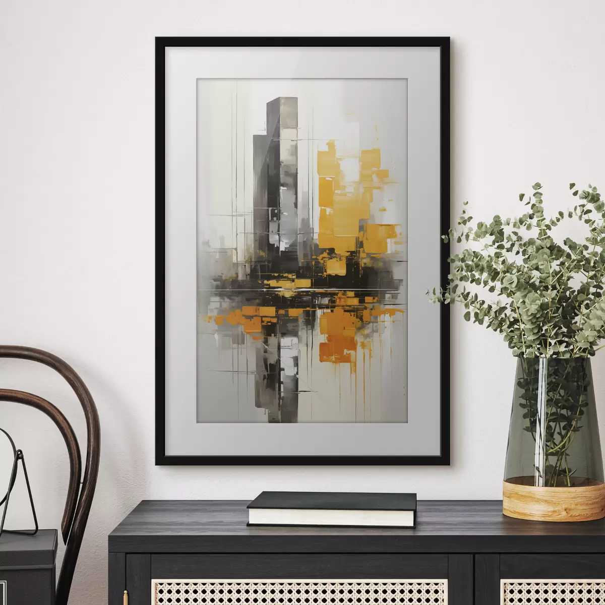 Plakat Abstrakcja z drapaczami chmur f45162