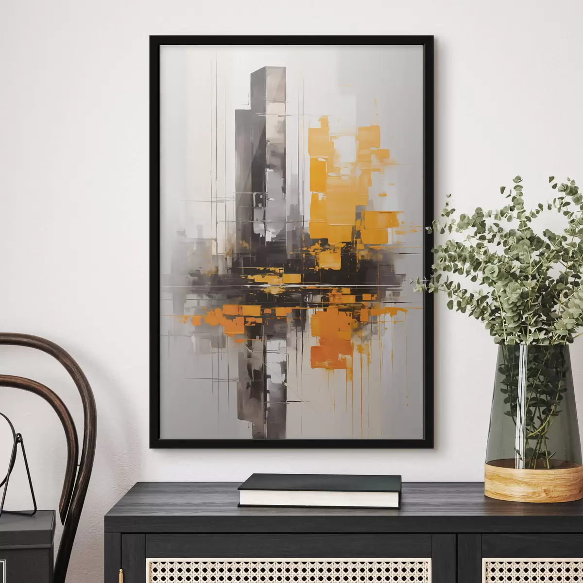 Plakat Abstrakcja z drapaczami chmur f45162