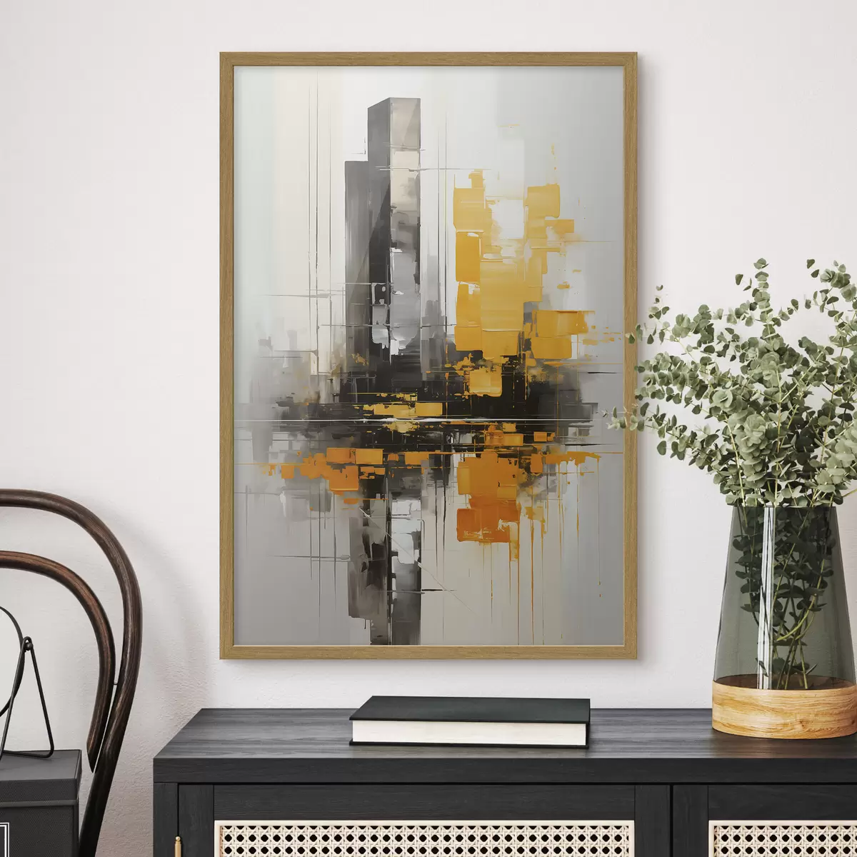 Plakat Abstrakcja z drapaczami chmur f45162