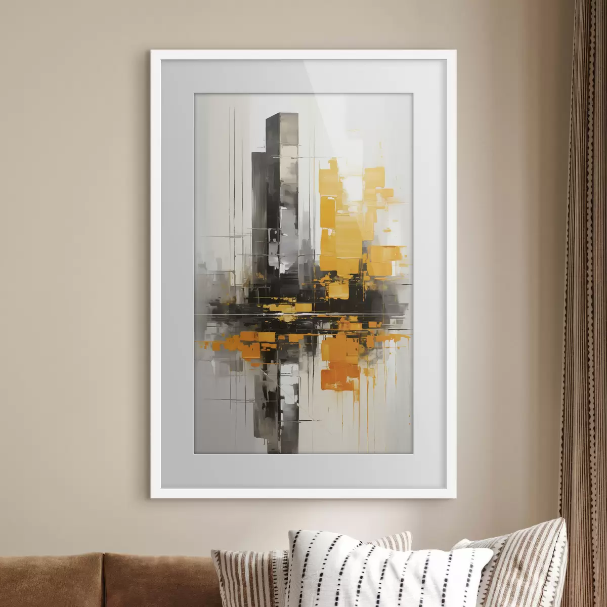 Plakat Abstrakcja z drapaczami chmur f45162