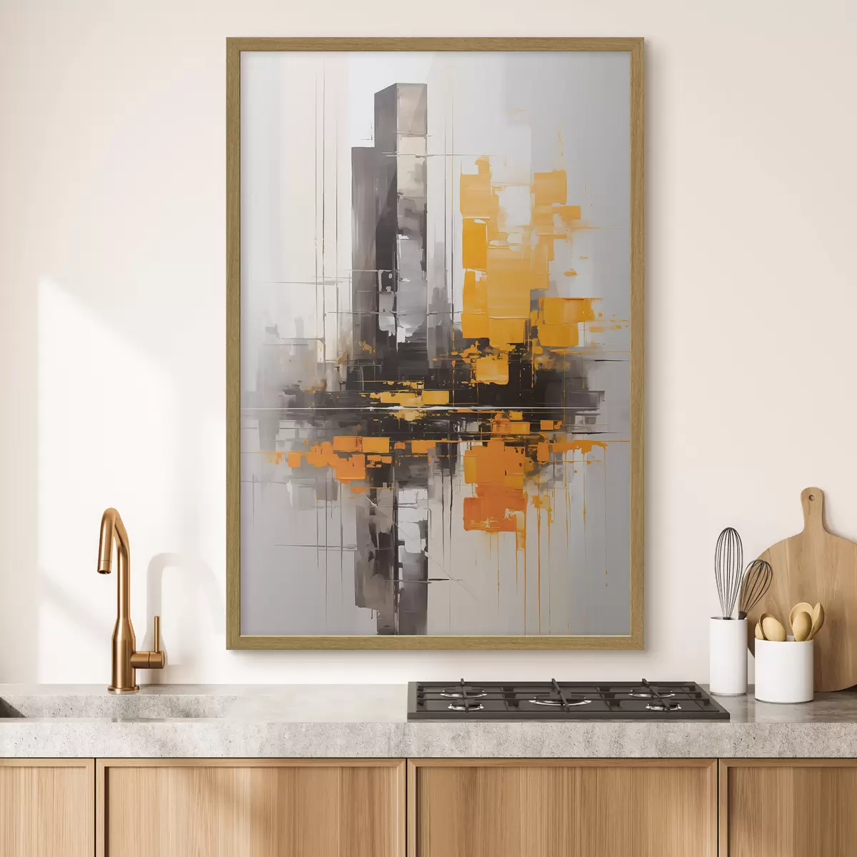 Plakat Abstrakcja z drapaczami chmur f45162