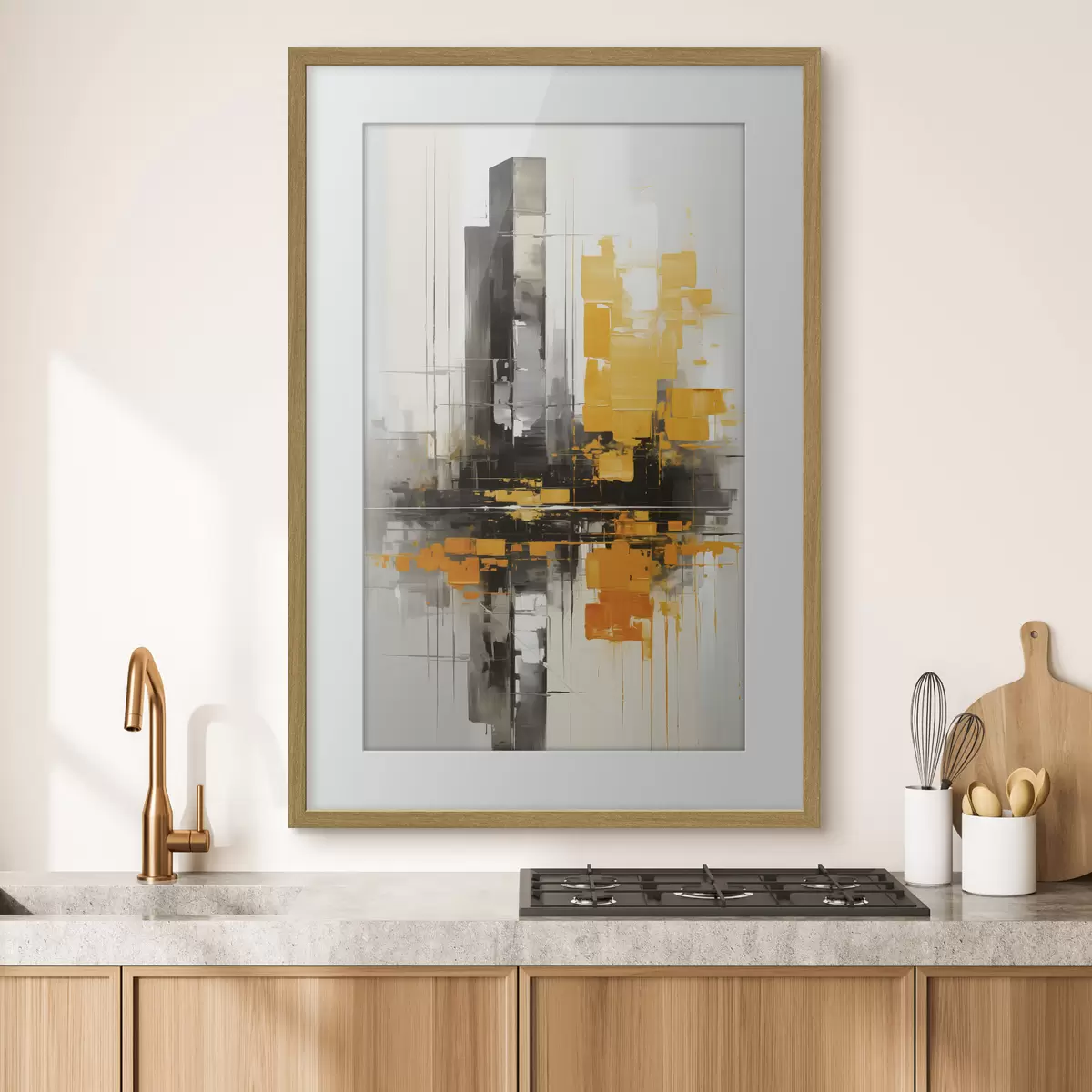 Plakat Abstrakcja z drapaczami chmur f45162