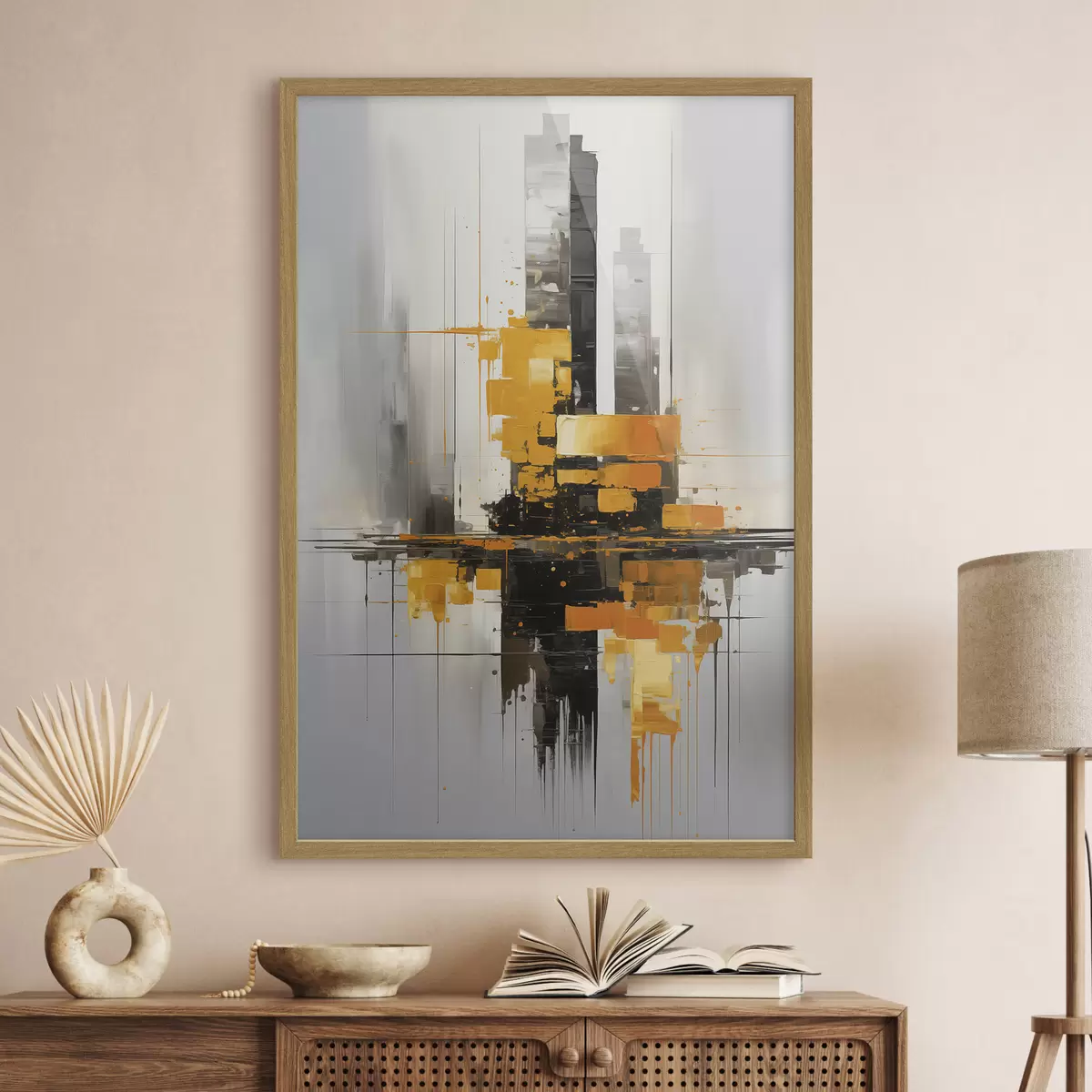 Plakat Abstrakcja z drapaczami chmur f45163