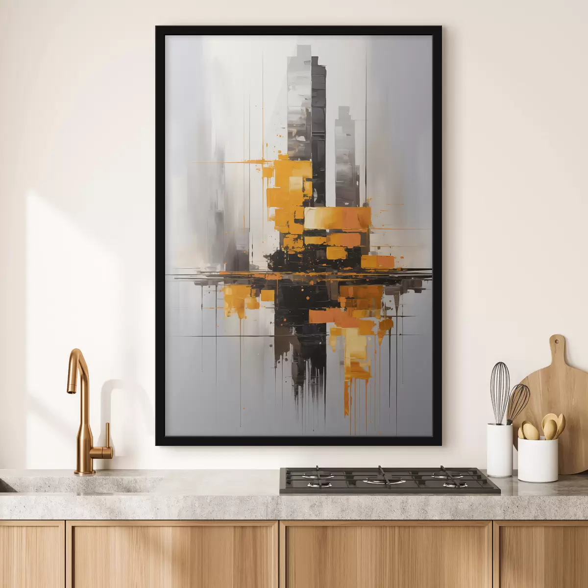 Plakat Abstrakcja z drapaczami chmur f45163