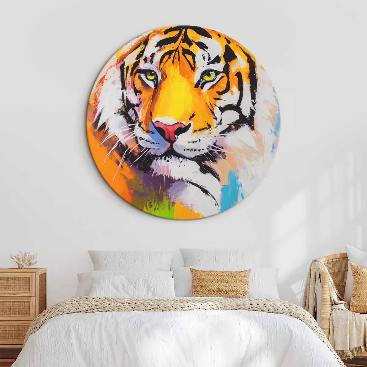 Okrągłe obrazy Portret tygrysa r45069
