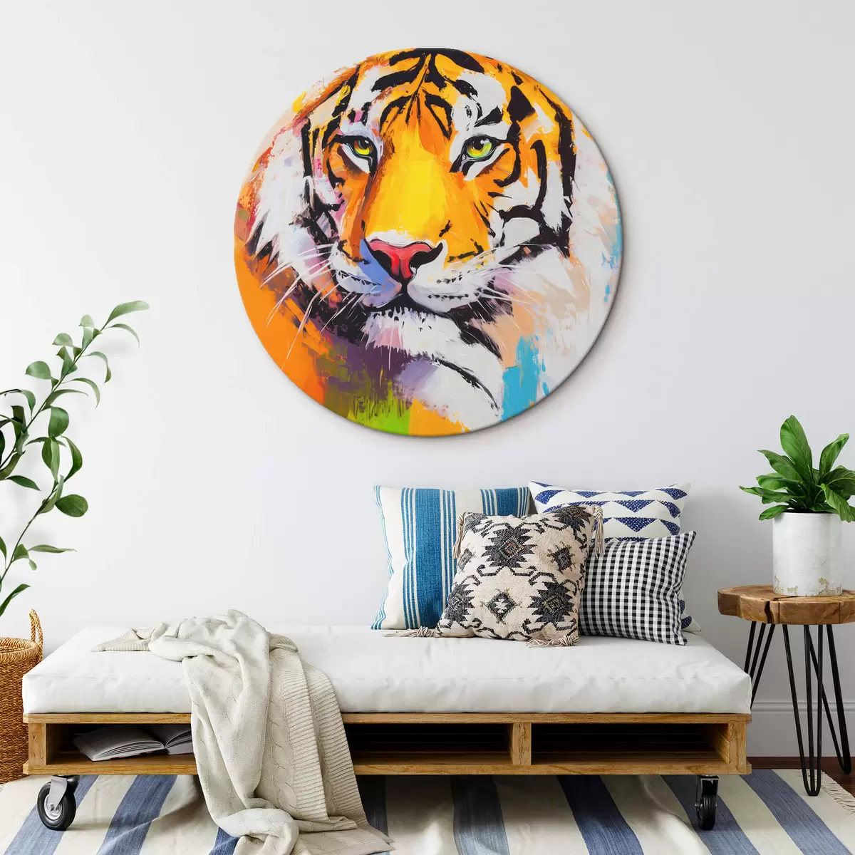 Okrągłe obrazy Portret tygrysa r45069