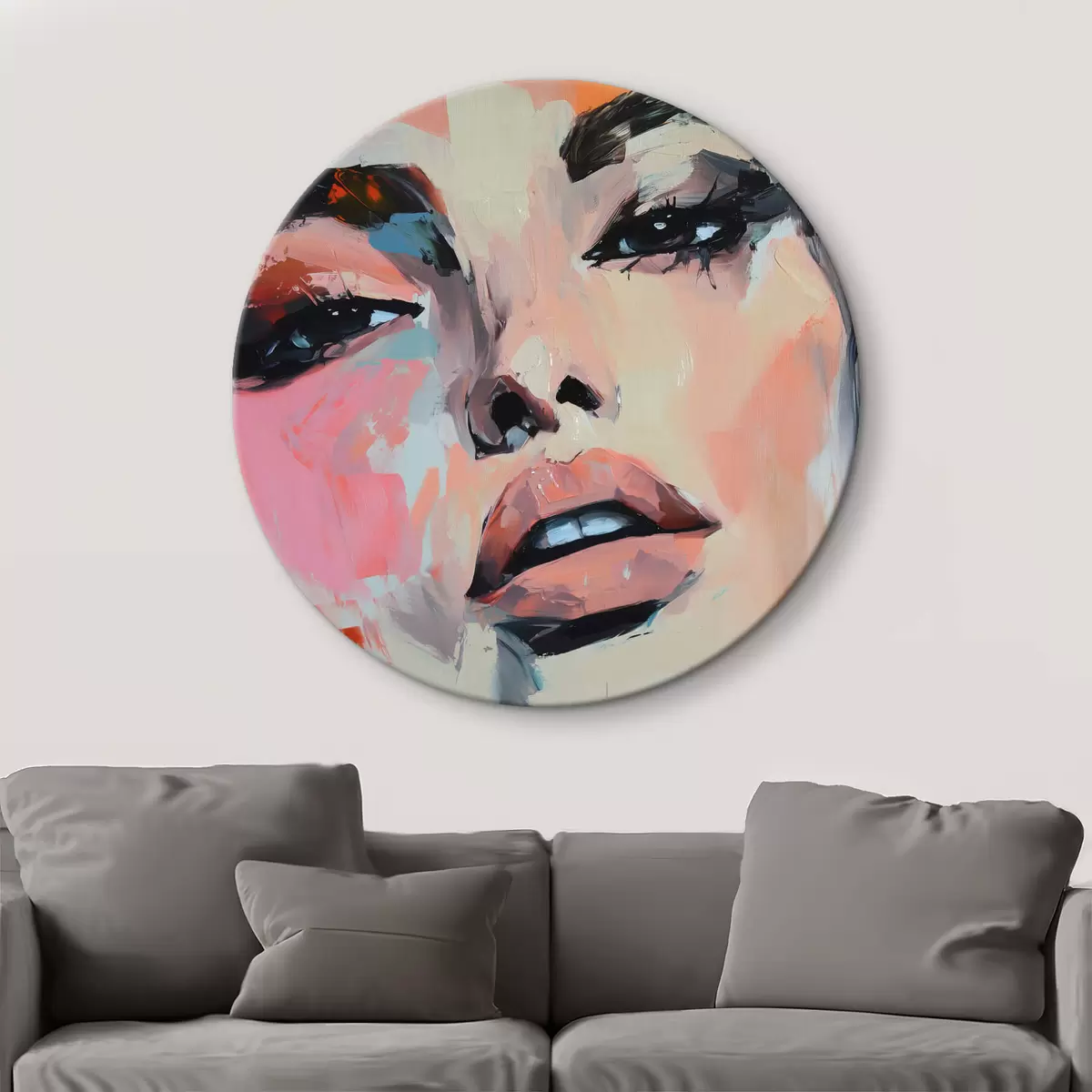 Okrągłe obrazy Portret kobiety r45136
