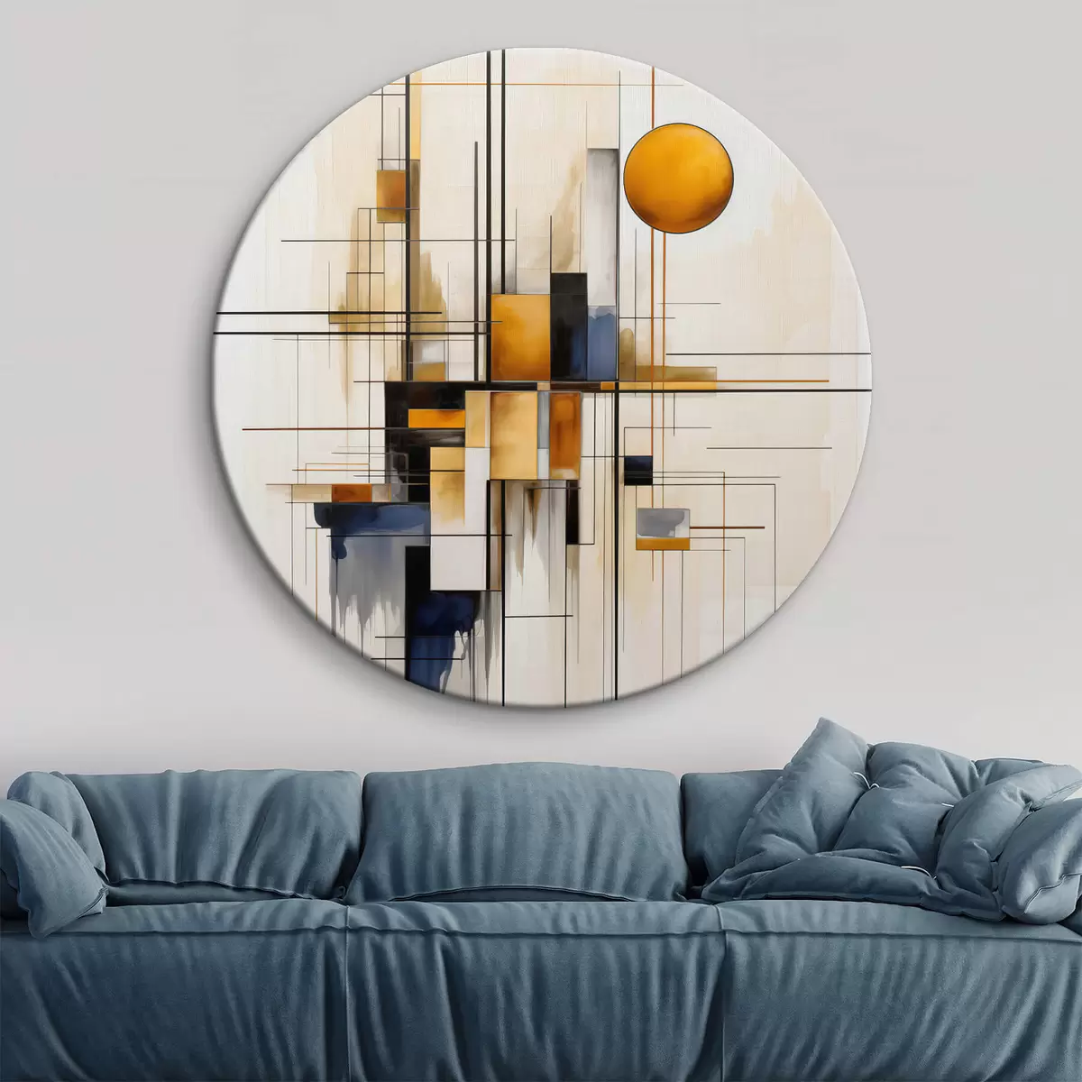 Okrągłe obrazy Abstrakcja geometryczna r45159