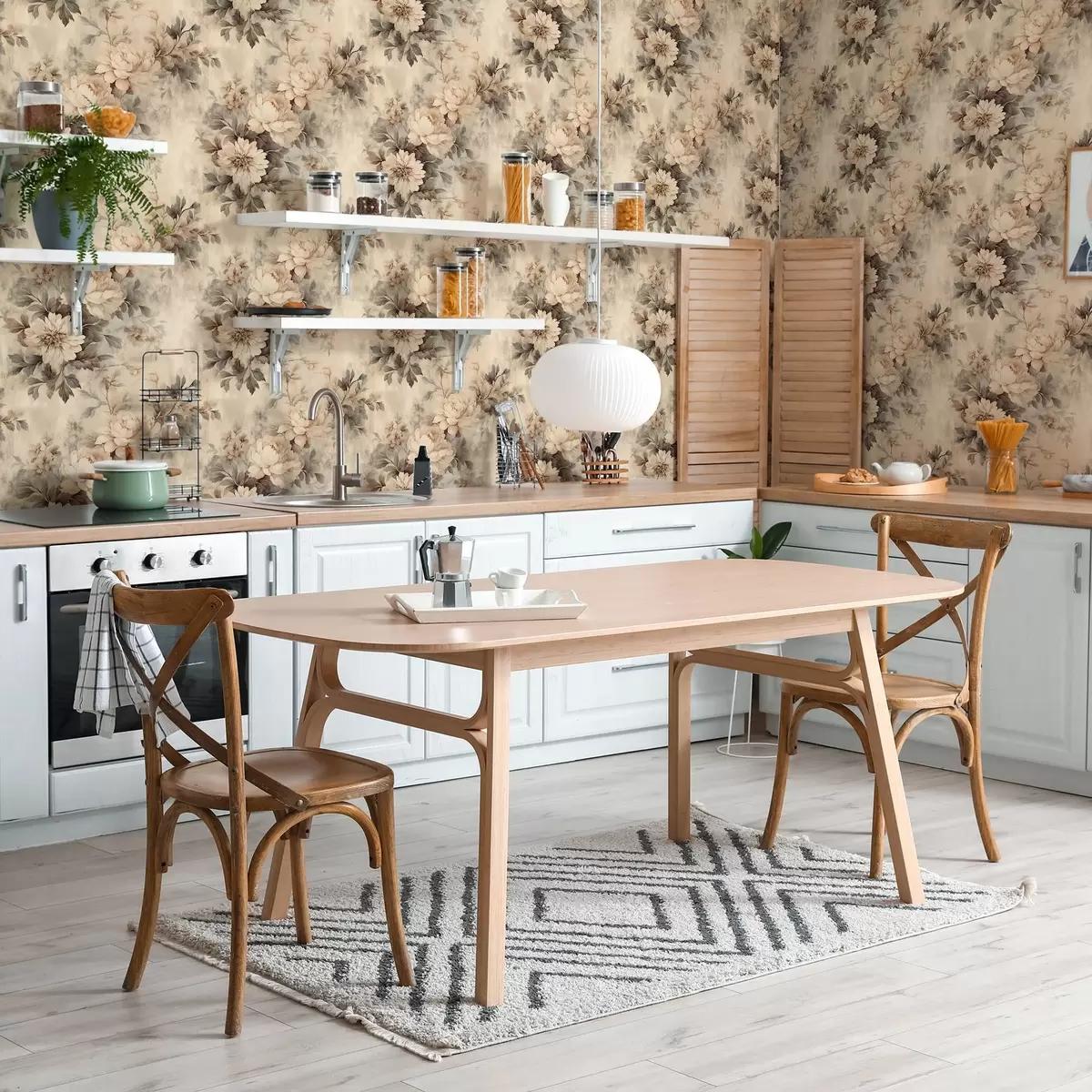Tapeta Kwiaty akwarelowe w stylu vintage