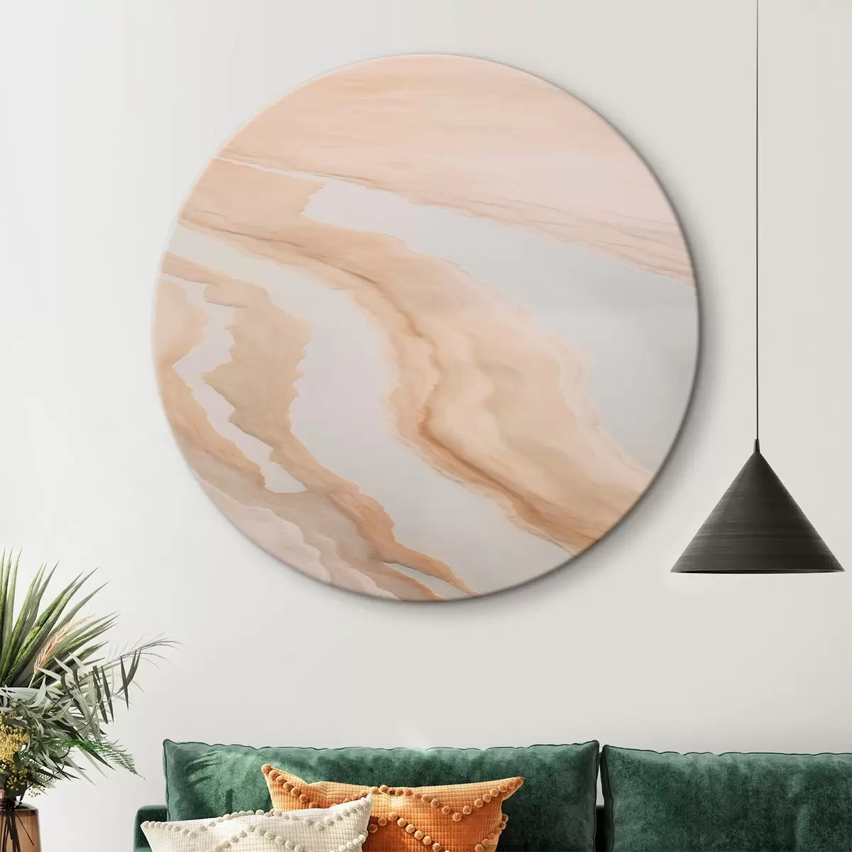Okrągłe obrazy Minimalistyczny krajobraz r45206