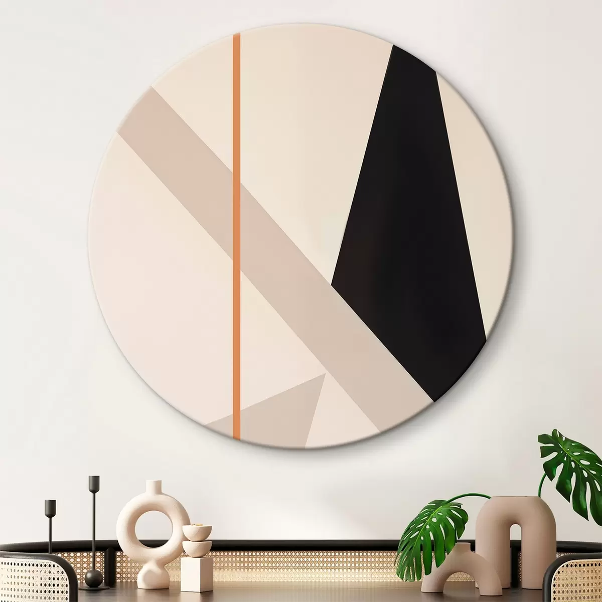 Okrągłe obrazy Abstrakcja geometryczna r45211