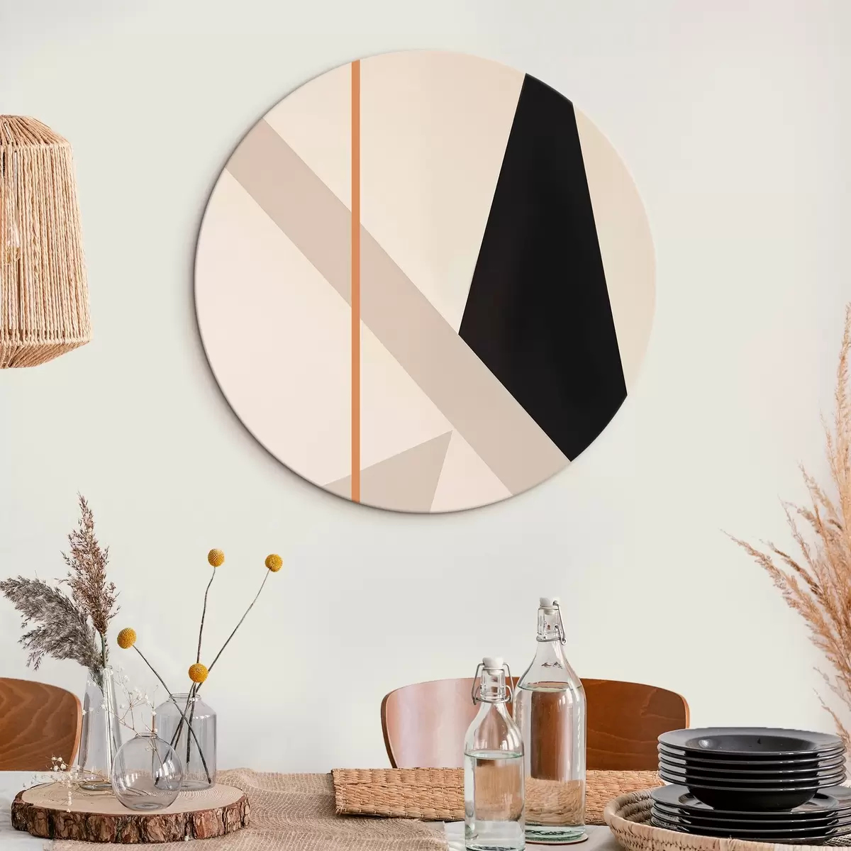 Okrągłe obrazy Abstrakcja geometryczna r45211