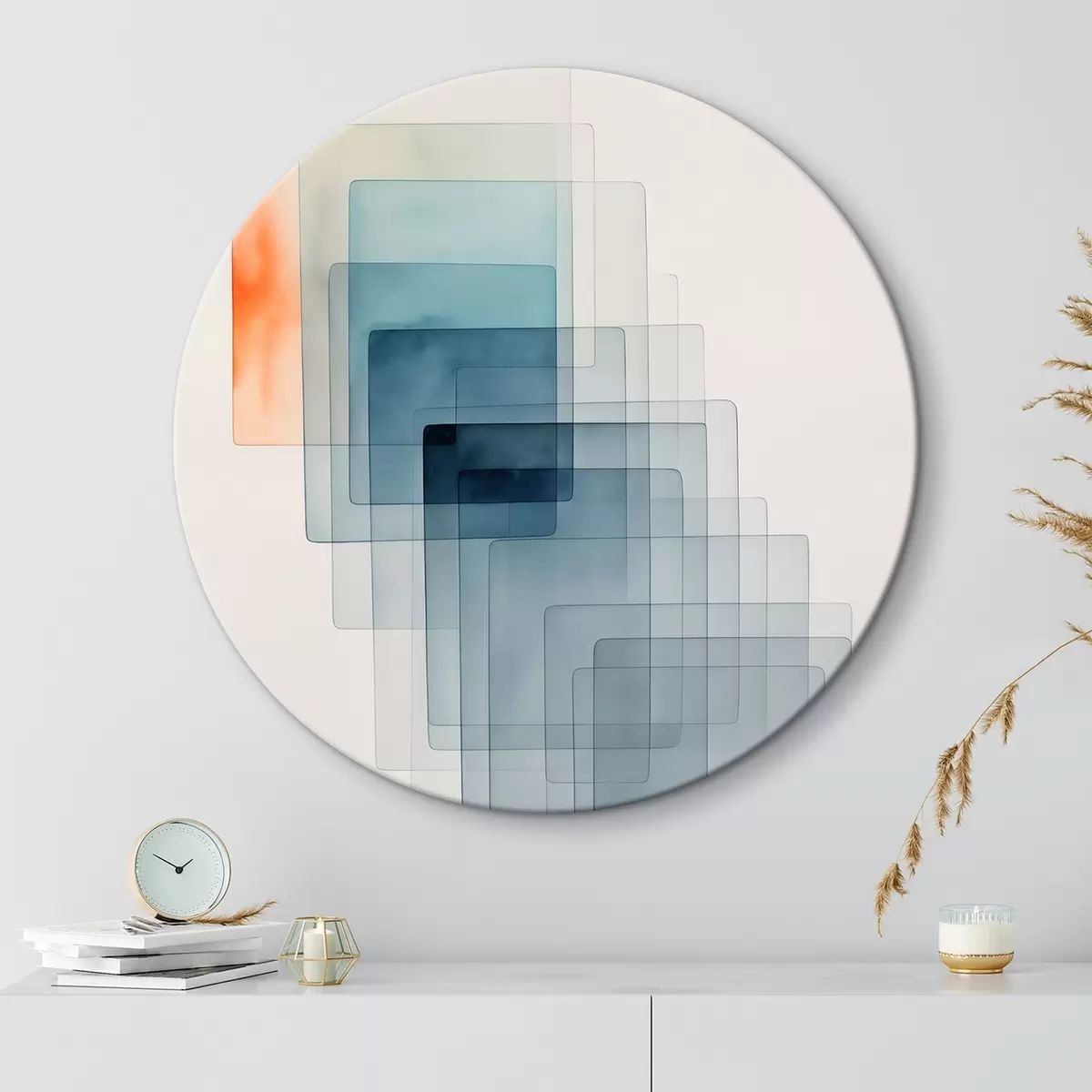 Okrągłe obrazy Minimalistyczna abstrakcja geometryczna r45213