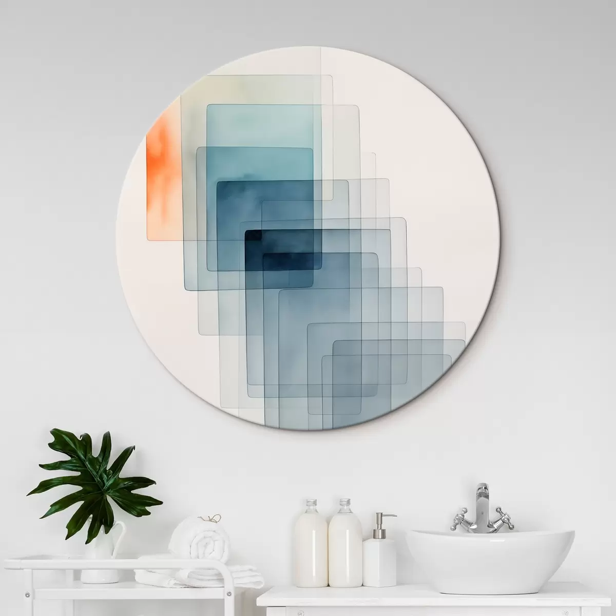 Okrągłe obrazy Minimalistyczna abstrakcja geometryczna r45213