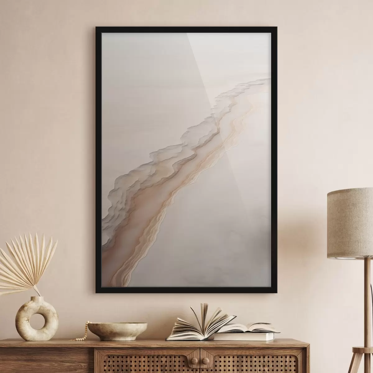 Plakat Minimalistyczny pustynny krajobraz f45205