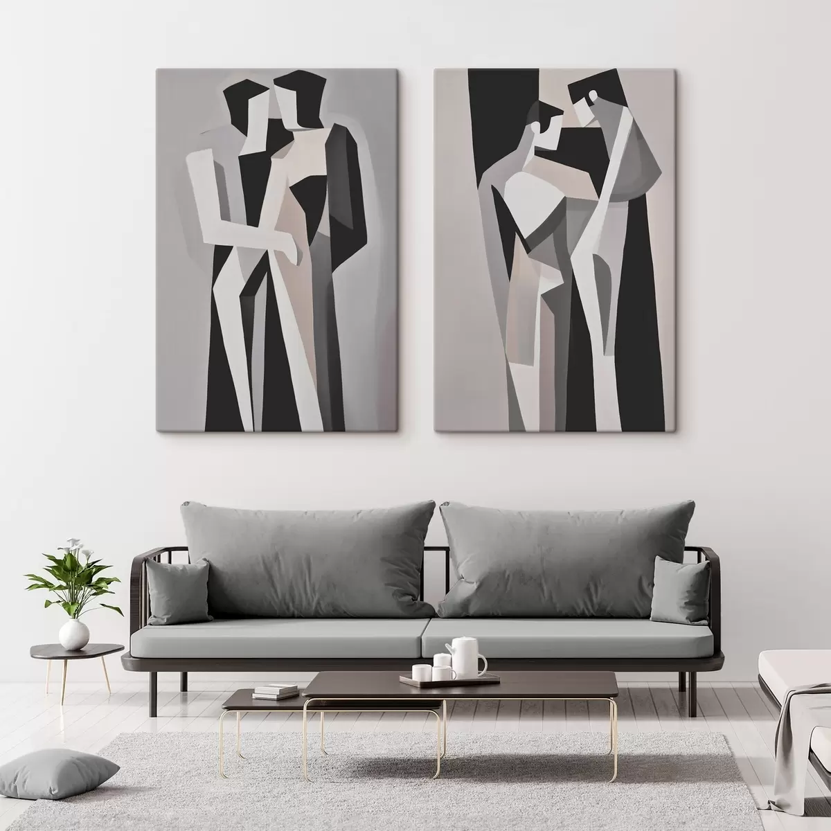 Obraz Abstrakcyjne pary geometryczne m00517