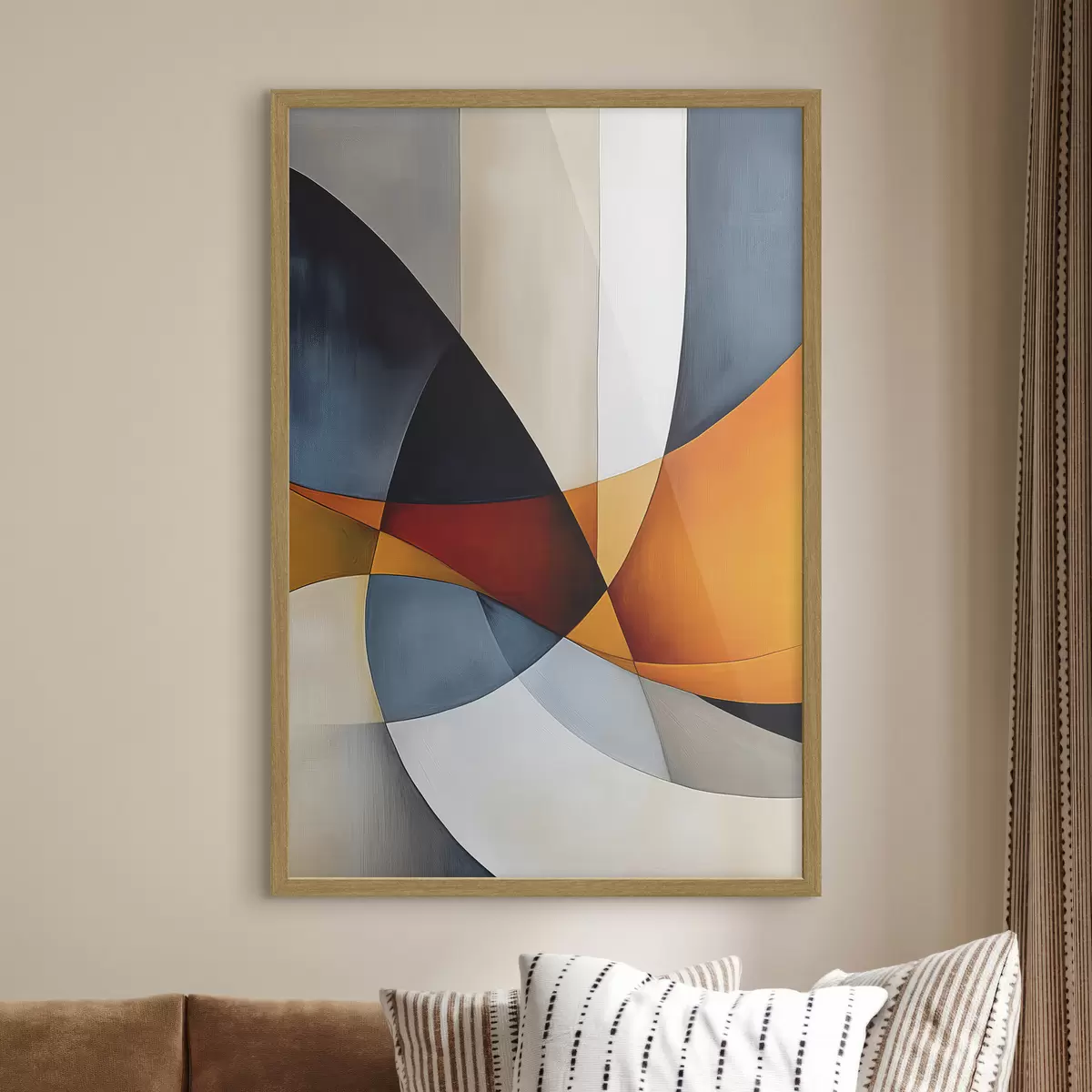 Plakat Abstrakcja z geometrycznymi kształtami f45201