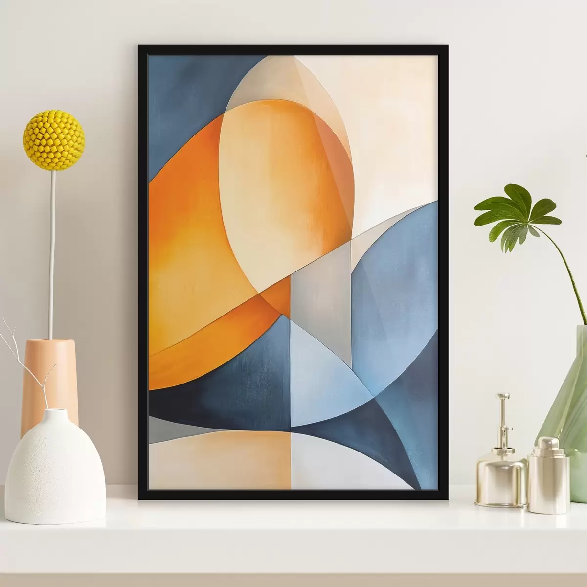 Plakat Abstrakcja z geometrycznymi kształtami f45202