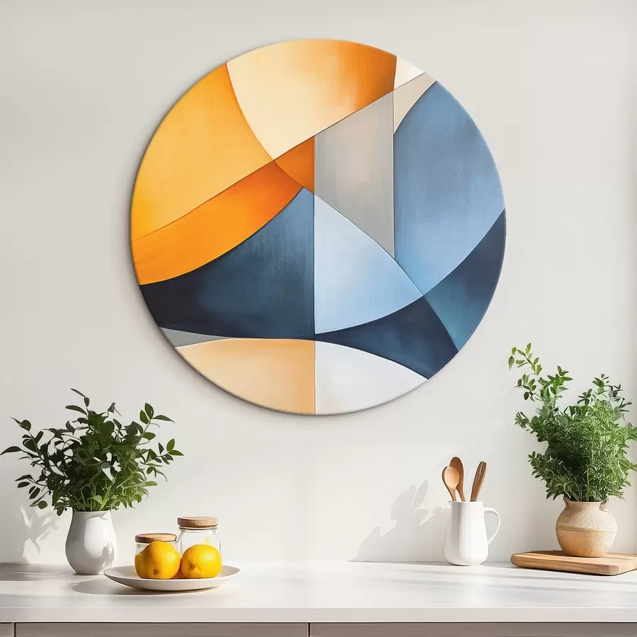 Obraz Abstrakcja z geometrycznymi kształtami r45202