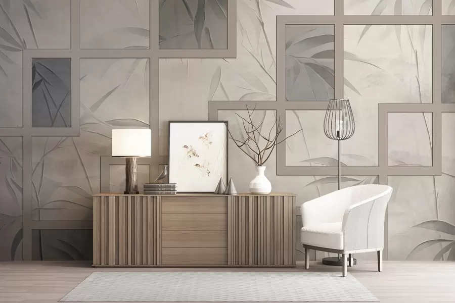 Fototapeta Bambus i geometria w04319