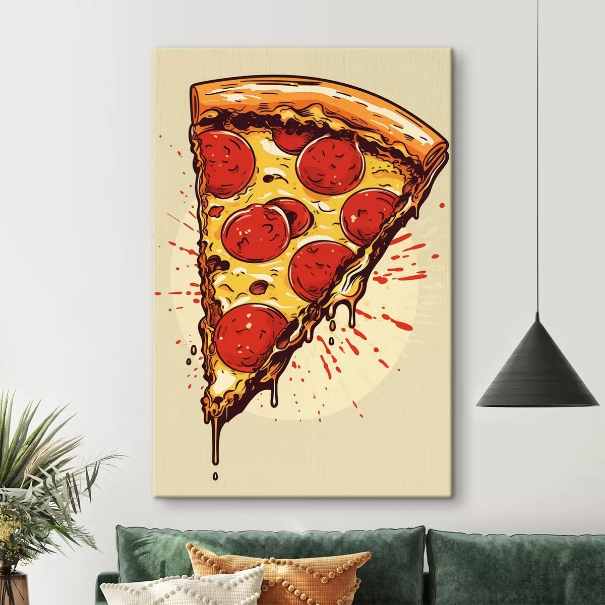 Obraz Kawałek pizzy pepperoni s45275
