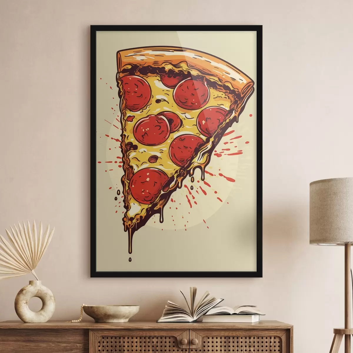 Plakat Kawałek pizzy pepperoni f45275
